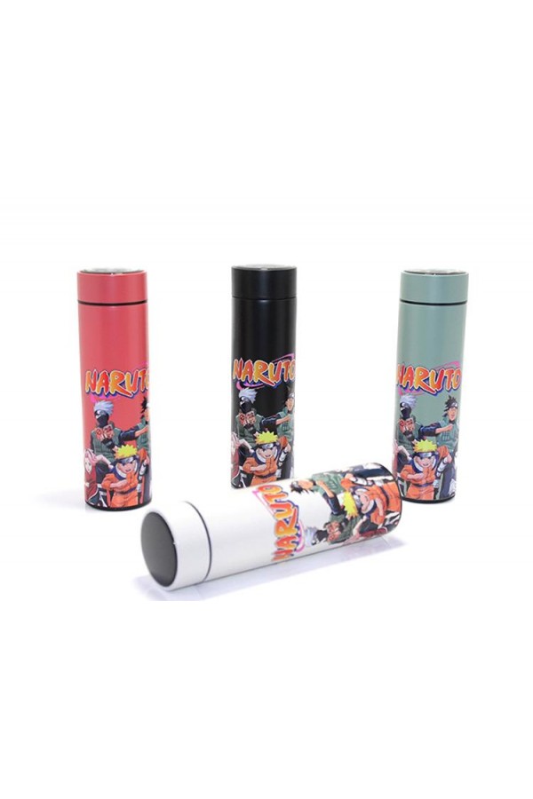 1 Adet Anime Baskılı Dijital Göstergeli Termos 500 ml