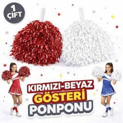 1 Çift ( 2 Adet ) Kırmızı-Beyaz Renk 23 Nisan 19 Mayıs 29 Ekim Okul Gösteri Ponponları Ekstra Dolgun 1 Çift ( 2 Adet ) Kırmızı-Beyaz Renk 23 Nisan 19 Mayıs 29 Ekim Okul Gösteri Ponponları Ekstra Dolgun