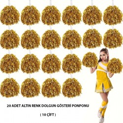 10 Çift ( 20 Adet ) Altın Renk 23 Nisan 19 Mayıs 29 Ekim Okul Gösteri Ponponları 10 Çift ( 20 Adet ) Altın Renk 23 Nisan 19 Mayıs 29 Ekim Okul Gösteri Ponponları