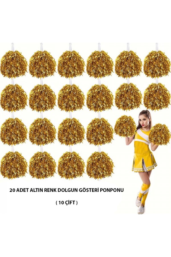 10 Çift ( 20 Adet ) Altın Renk 23 Nisan 19 Mayıs 29 Ekim Okul Gösteri Ponponları 10 Çift ( 20 Adet ) Altın Renk 23 Nisan 19 Mayıs 29 Ekim Okul Gösteri Ponponları