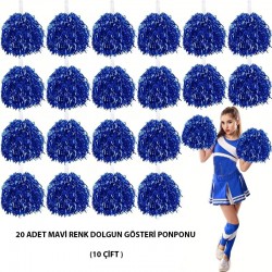 10 Çift ( 20 Adet ) Mavi Renk 23 Nisan 19 Mayıs 29 Ekim Okul Gösteri Ponponları 10 Çift ( 20 Adet ) Mavi Renk 23 Nisan 19 Mayıs 29 Ekim Okul Gösteri Ponponları