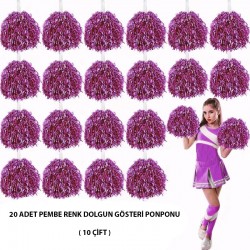 10 Çift ( 20 Adet ) Pembe Renk 23 Nisan 19 Mayıs 29 Ekim Okul Gösteri Ponponları 10 Çift ( 20 Adet ) Pembe Renk 23 Nisan 19 Mayıs 29 Ekim Okul Gösteri Ponponları