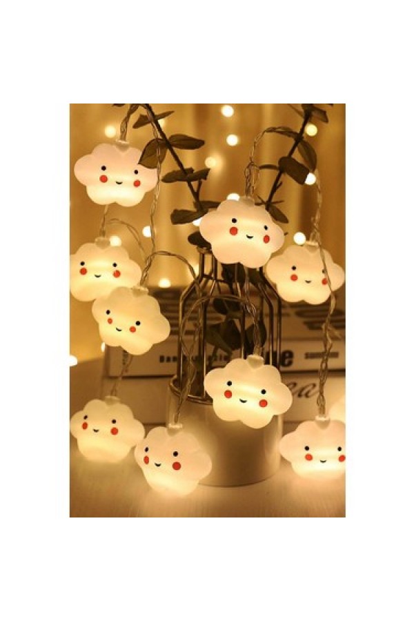 10'lu Gülen Bulut Led 2Metre Dekoratif Hediyelik 10'lu Gülen Bulut Led 2Metre Dekoratif Hediyelik