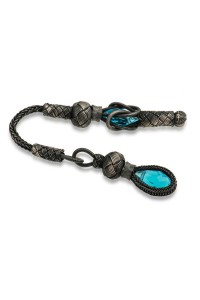 ​1000 Ayar Gümüş Zirkon Taşlı Kazaz Püsküllü