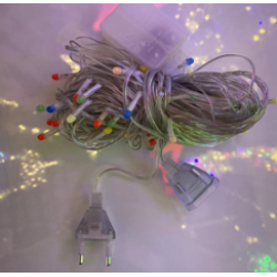 10m 100 Led Damla Uçlu Led Işık Mavi Işık Şeffaf Kablo