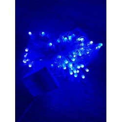10m 100 Led Damla Uçlu Mavi Işık Şeffaf Kablo 10m 100 Led Damla Uçlu Mavi Işık Şeffaf Kablo