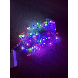 10m 100 Led Damla Uçlu RGB Işık Şeffaf Kablo 10m 100 Led Damla Uçlu RGB Işık Şeffaf Kablo