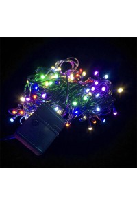 10m 100 Led Damla Uçlu RGB Işık SİYAH Kablo