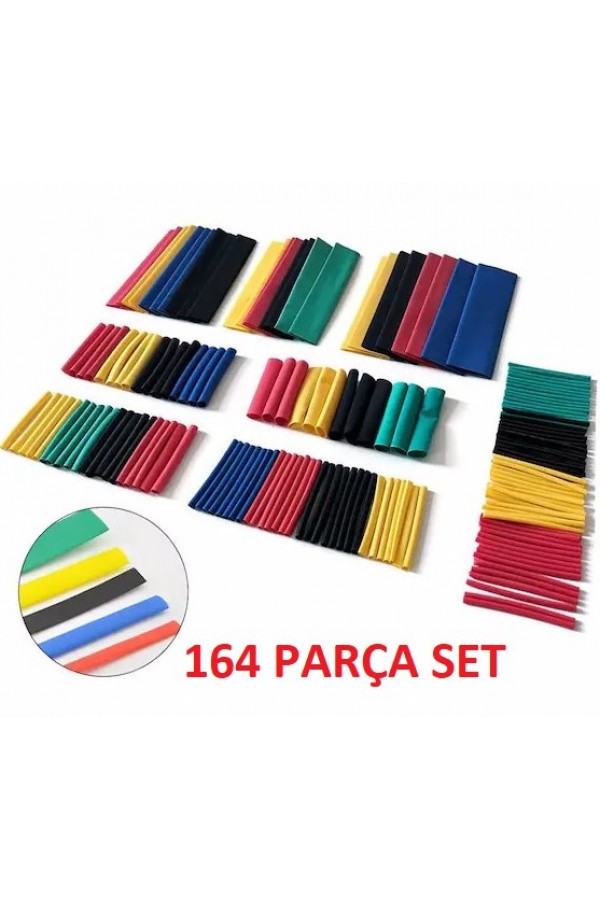 164 Parça Set Isıyla Daralan Makaron Kablo Koruyucu Kılıf 164 Parça Set Isıyla Daralan Makaron Kablo Koruyucu Kılıf
