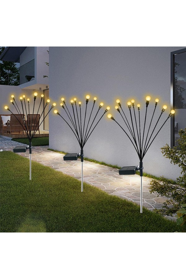 2'li Solar Bahçe Aydınlatması 10 Ledli 2 Modlu RGB