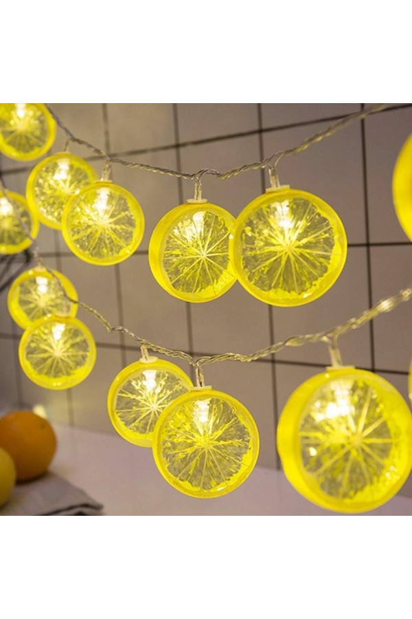 2m 10 Led Pilli 2 Kademeli Limon Led Işık