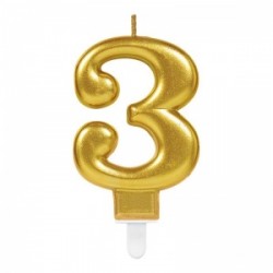 Parti Aksesuar Parti Malzemeleri 3 Rakam Mum Gold Renk Parti Aksesuar Parti Malzemeleri 3 Rakam Mum Gold Renk