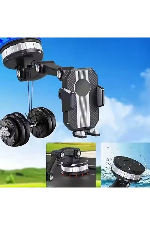 360° Döner Başlıklı Vakumlu Ayarlanabilir Araç İçi Telefon Tutucu