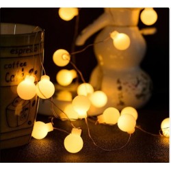 3m 20 Led Beyaz Top Gün ışığı Pilli 2 Kademeli 3m 20 Led Beyaz Top Gün ışığı Pilli 2 Kademeli