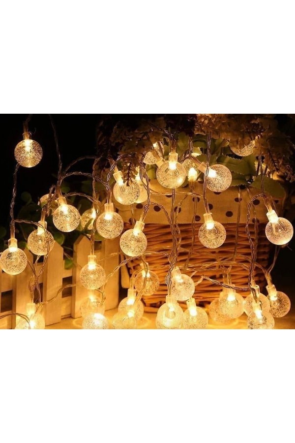 3m 20 Led Kristal Top Gün Işığı Pilli 2 Kademeli