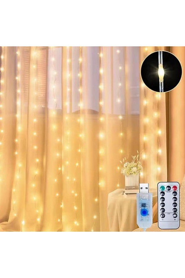 3x3 Perde LED Kumandalı PL-14