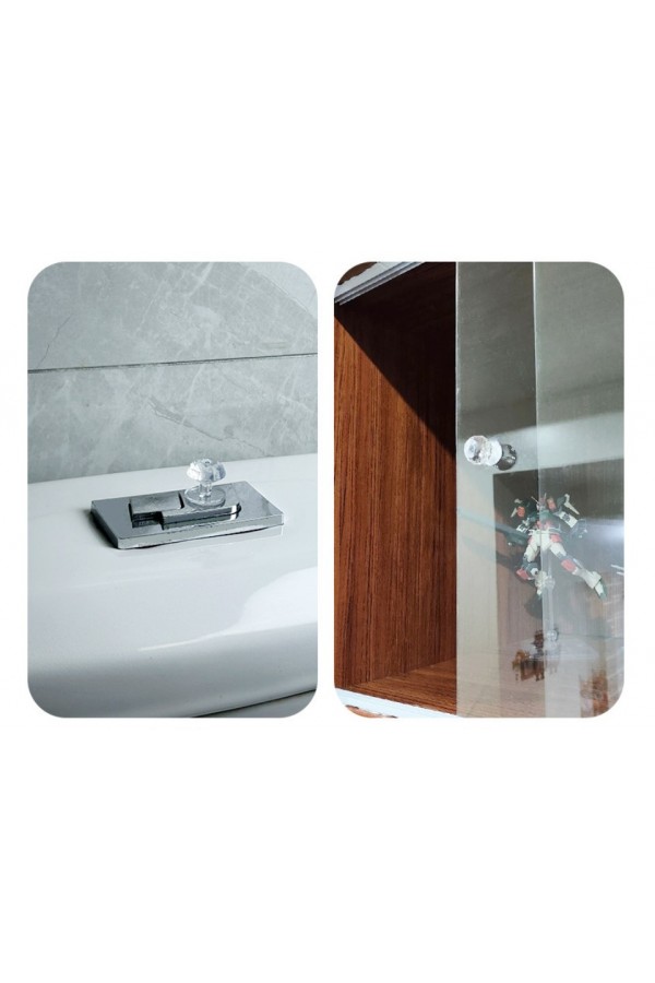 4 Adet Kristal Tasarımlı Çok Amaçlı Yapışkanlı Tutacak Buton