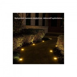 4'lü Solar Panelli Kazıklı Zemin Solar Ledi 8+4 Led GÜN IŞIĞI