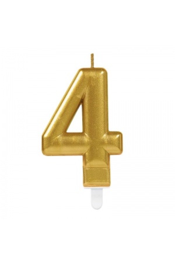 Parti Malzemeleri Parti Aksesuar 4 Rakam Mum Gold Renk