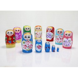 5'Li Ahşap Matruşka 5'Li Ahşap Matruşka