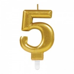 Parti Aksesuar Parti Malzemeleri 5 Rakam Mum Gold Renk Parti Aksesuar Parti Malzemeleri 5 Rakam Mum Gold Renk