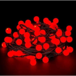 5m 28 Led Kırmızı Işık Siyah Kablo Fişli