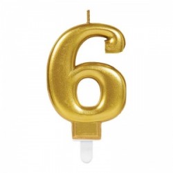 Parti Aksesuar Parti Malzemeleri 6 Rakam Mum Gold Renk Parti Aksesuar Parti Malzemeleri 6 Rakam Mum Gold Renk