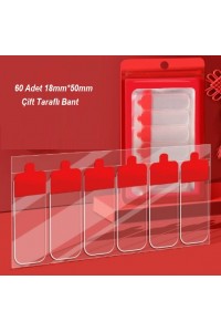 60 Parça Kolay Açılır Güçlü Çift Taraflı Bant 18mm*50mm