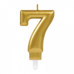 Parti Aksesuar Parti Malzemeleri 7 Rakam Mum Gold Renk Parti Aksesuar Parti Malzemeleri 7 Rakam Mum Gold Renk