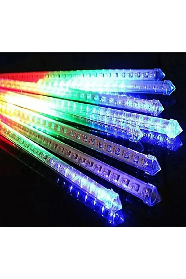 8 Adet Meteor Kayan Tüp Led Ağaç Bahçe Solar Güneş Enerjili Led S-12