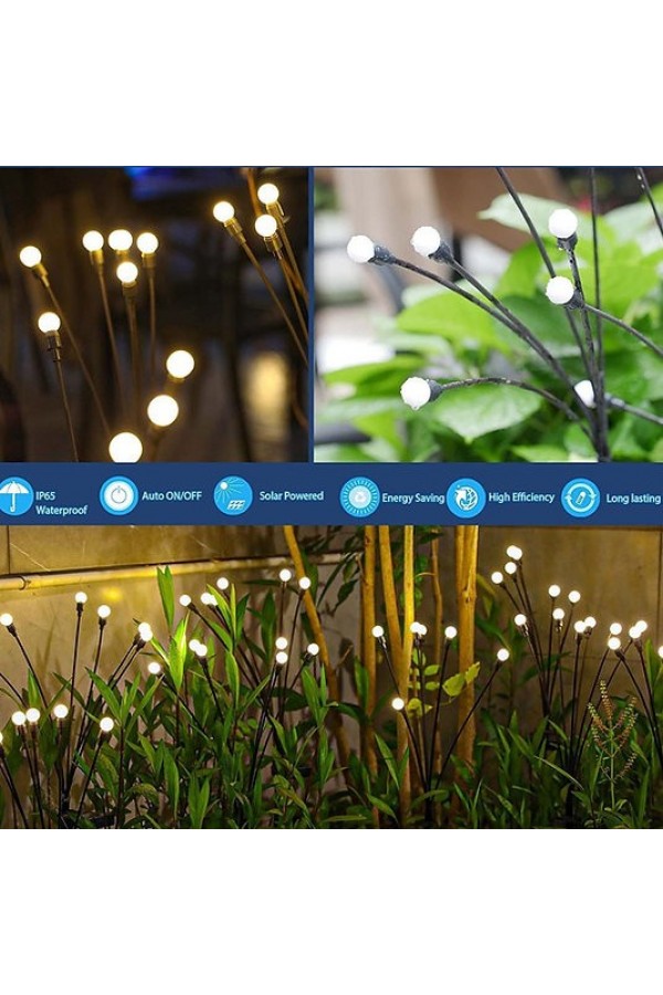 8 Led'li Güneş Enerjili Ateş Böceği Çiçek Lamba S-52