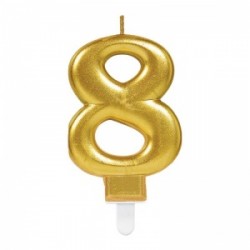 Parti Aksesuar Parti Malzemeleri 8 Rakam Mum Gold Renk Parti Aksesuar Parti Malzemeleri 8 Rakam Mum Gold Renk