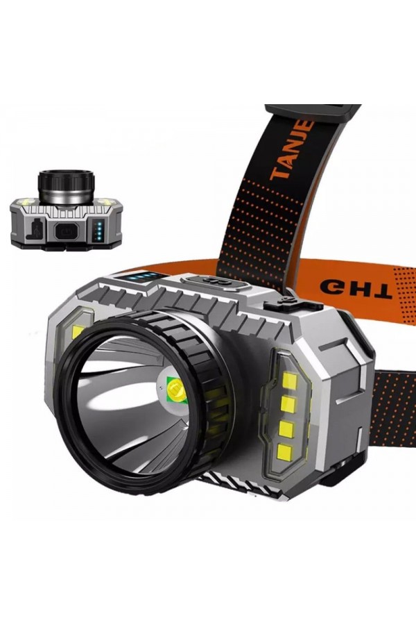 800 Lümen Şarj Göstergeli Cob LED Usb'li Şarjlı Kafa Lambası