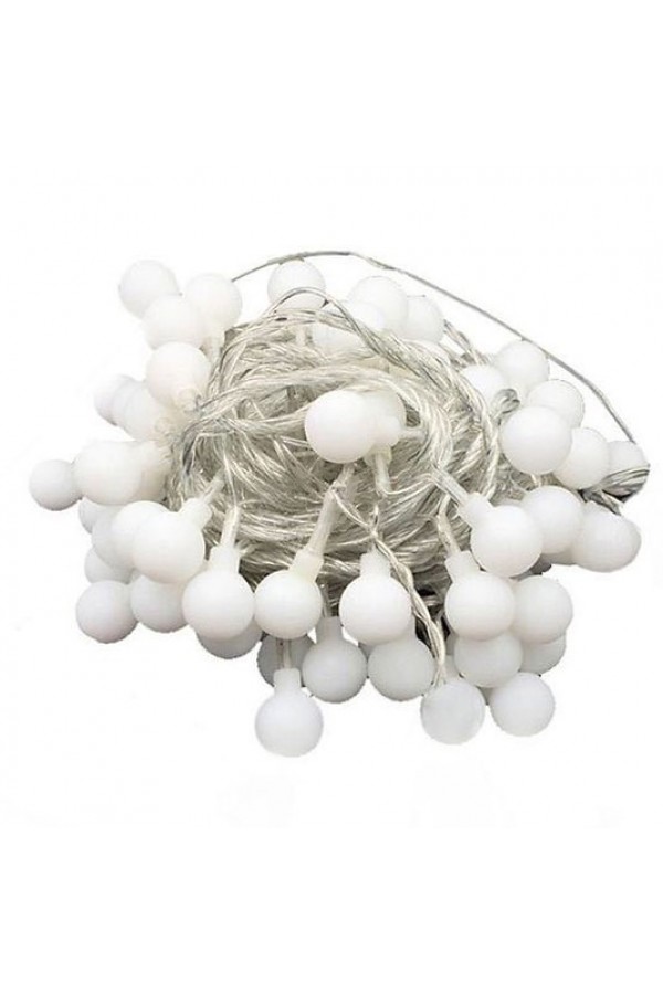 Dekoratif Fişli Top Led Işık Yılbaşı Aydınlatma 5 Metre