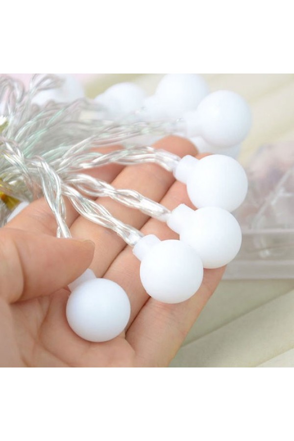 Dekoratif Fişli Top Led Işık Yılbaşı Aydınlatma 5 Metre