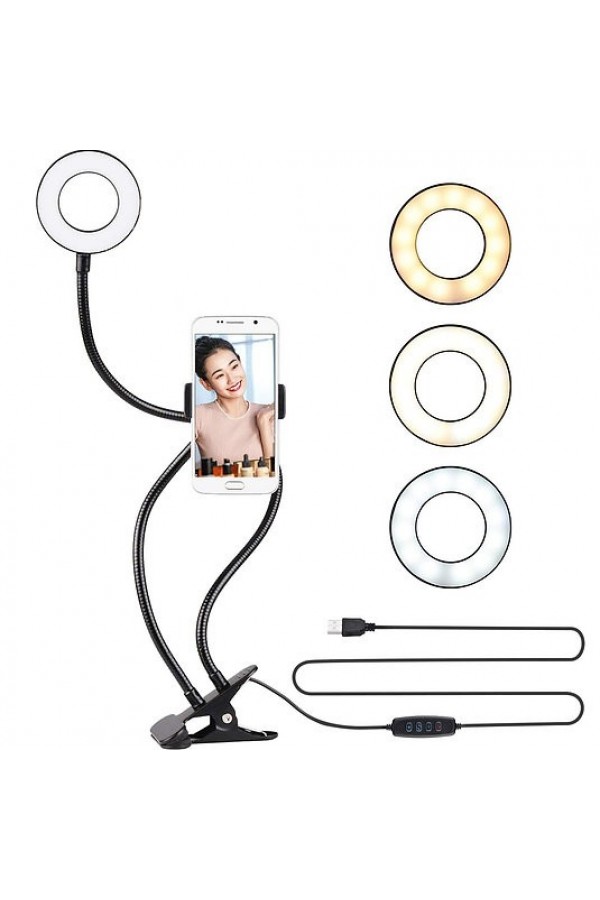 LED Halka Işık, Tripodlu Selfie Lambası, Esnek Kollu
