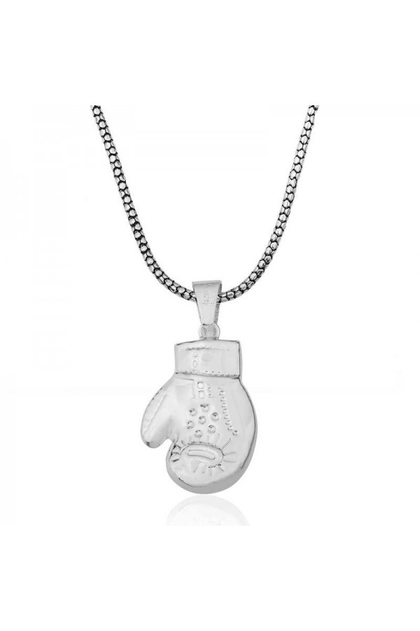 925 Ayar Gümüş Boks Eldiveni Erkek Kolye 925 Ayar Gümüş Boks Eldiveni Erkek Kolye