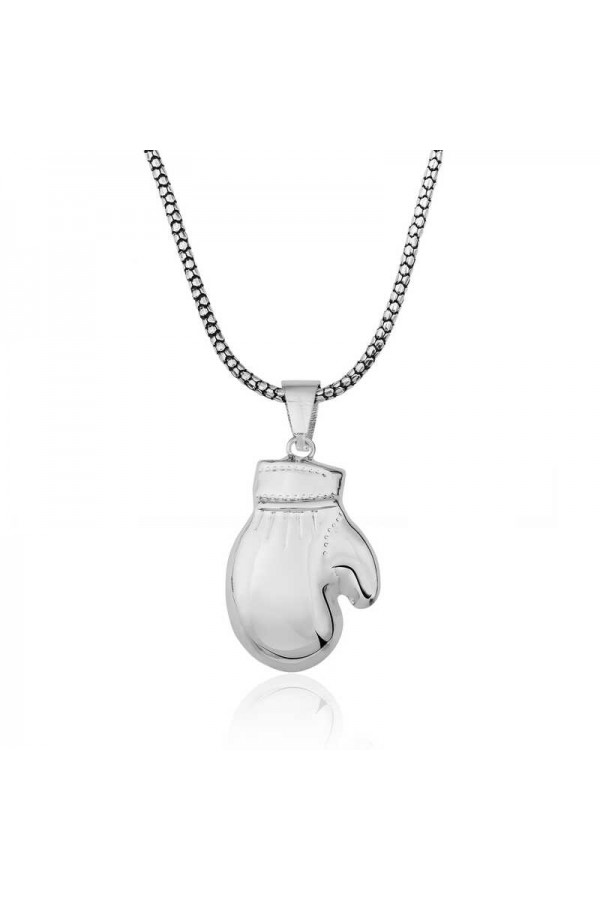 925 Ayar Gümüş Boks Eldiveni Erkek Kolye 925 Ayar Gümüş Boks Eldiveni Erkek Kolye