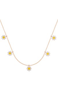 925 Ayar Gümüş Papatya Şans Kadın Gümüş Kolye