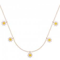 925 Ayar Gümüş Papatya Şans Kadın Gümüş Kolye