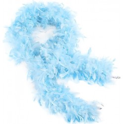 Açık Mavi Renk Kabarık Kalın Otriş Boa Tüy 6 cm Genişlik 180-200 cm Uzunluk