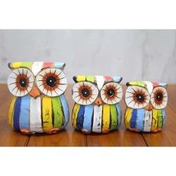 Ahşap 3'Lü Baykuş Seti Ahşap 3'Lü Baykuş Seti