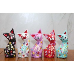 Ahşap 5'Li Kedi Seti Ahşap 5'Li Kedi Seti