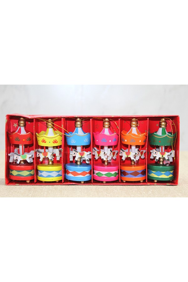 Ahşap 6'Lı Dekoratif Atlı Karınca