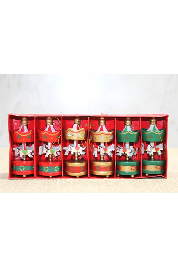 Ahşap 6'Lı Dekoratif Atlı Karınca