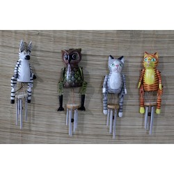 Ahşap Hayvan Figürlü Çan Ahşap Hayvan Figürlü Çan