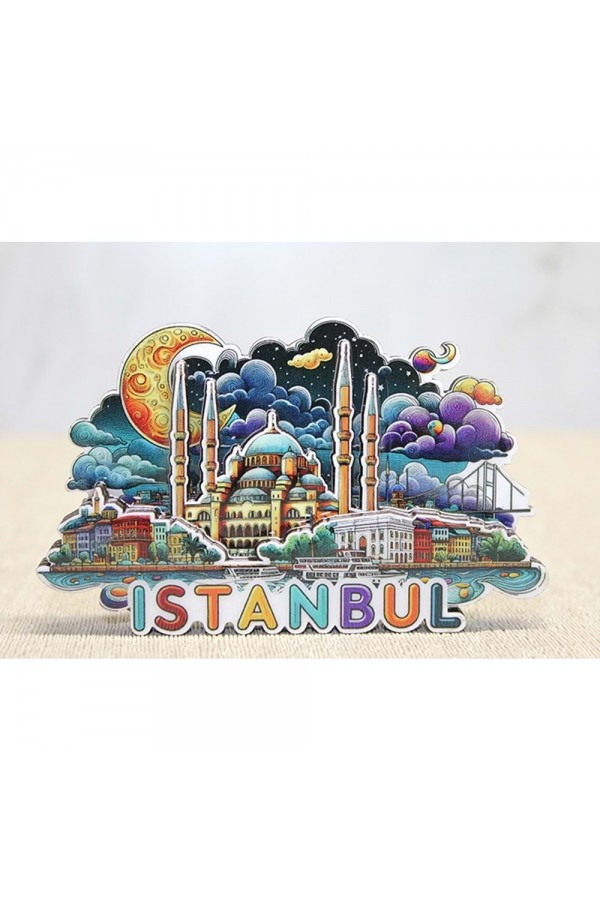 Ahşap İstanbul Temalı Magnet