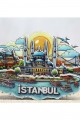 Ahşap İstanbul Temalı Magnet
