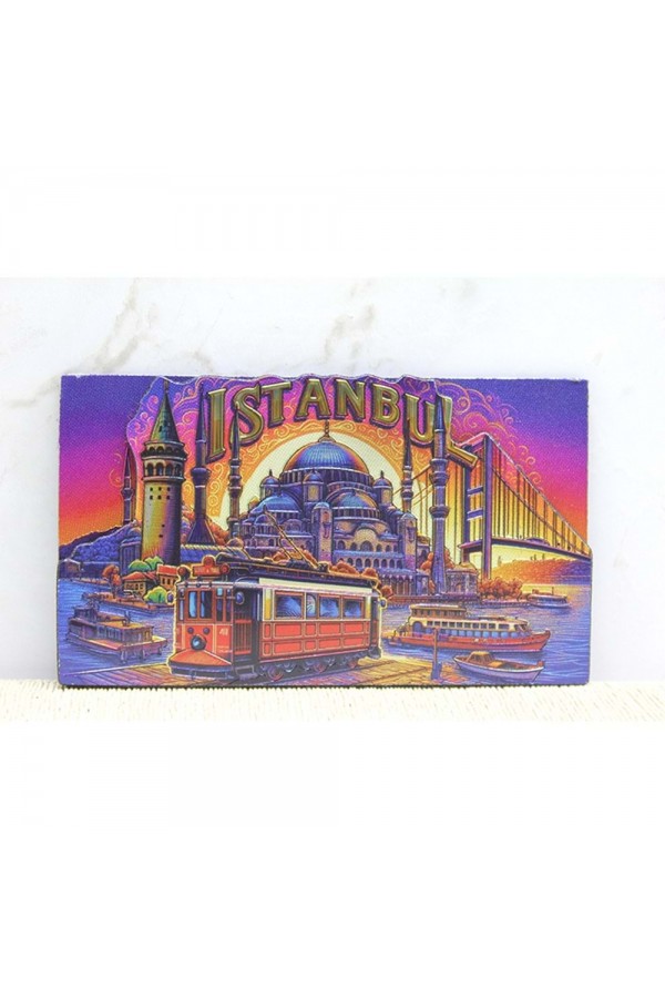 Ahşap İstanbul Temalı Magnet