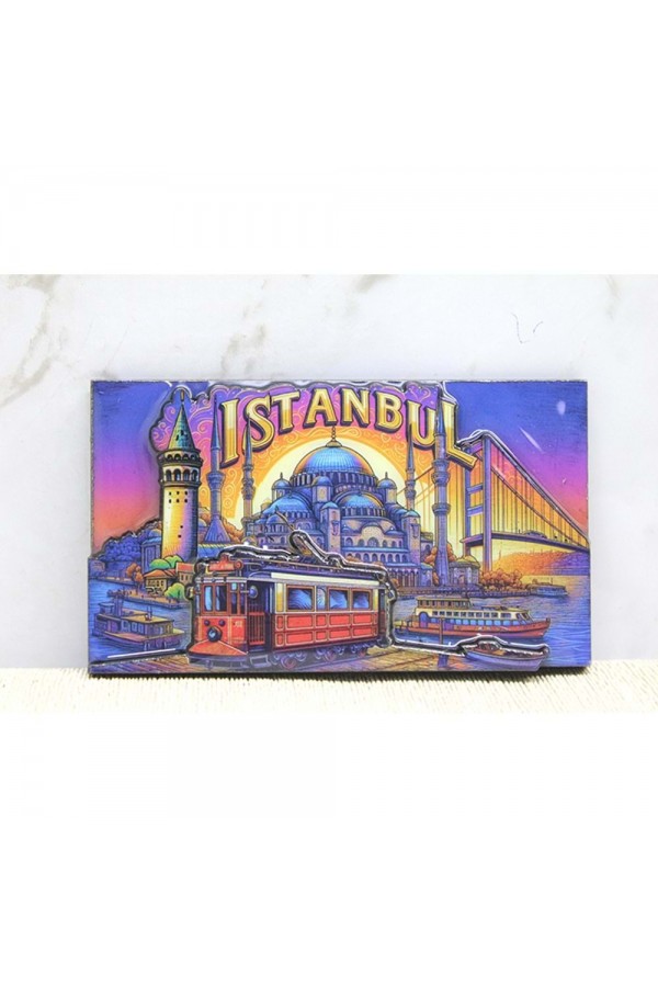 Ahşap İstanbul Temalı Magnet